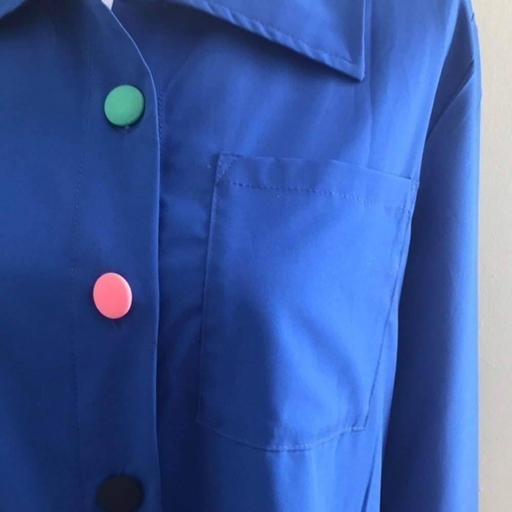 Fun Button Down Asymmetrical Blouse - image 4